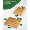 Upolana Premium Bamboo Expandable Drawer Organizer, 7-9 Slots Adjustable Kitchen