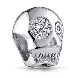 Materia KA-110 Pendant 925 Silver Heart with 67 Black Crystals