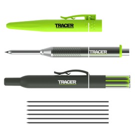 Tracer Pro Series Aluminium Deep Hole Construction Pencil with 6 x Replacement Lead Pack and accompanying Site Holsters. All-in-one Construction Marking Kit