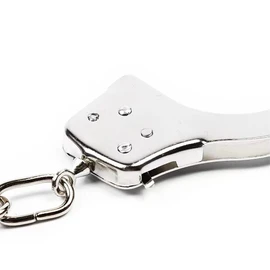 Metal Handcuffs with Key Professional Grade Handcuffs for Role Cosplay Safety Party Supplies Accessory(Silver)