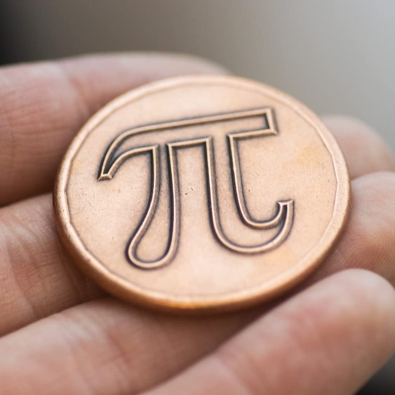 Pi 3.14 Coin in Copper