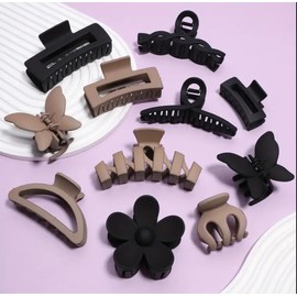 12 Cute Hair Clip,Flower Hair Accessories Set, Assorted Shapes and Colors, Elegant Vintage, Big Size Hair Clip