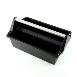 Kistenberg Tool Carrier Tool Box with Ergonomic Handle Made of Anodised Aluminium Black 496 x 296 x 231 mm (L x W x H)