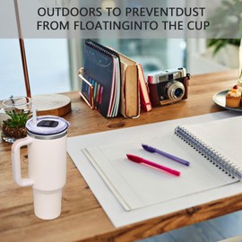 YILANJIN 2 Pcs Replacement Lids Compatible, 30oz Tumbler Lids, Classic Clear Flip Replacement Lids Spill Lids with Magnetic Slider Switc, Plastic Splash Resistant Lids Covers for Tumbler Cup(Black)