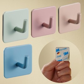 DEKAZIA Cute Kids Wall Hooks - Colorful, Funky, Self-Adhesive Towel & Backpack Coat Hooks