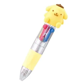 Kamio Japan 046251 Pompompurin Mascot Mini Ballpoint Pen 0.5mm Ink Colors: Red, Blue, Black, Green, 4 Colors