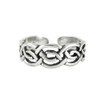 Sterling Silver Celtic Knot Open Band Adjustable Toe Ring