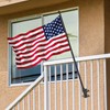 FlagPole Holder,No Drilling Metal Flagpole mount for Railings, Horizontal or