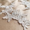 Guipure Lace Applique 4Pcs Sew-On Mirrored Pairs Wedding Gown