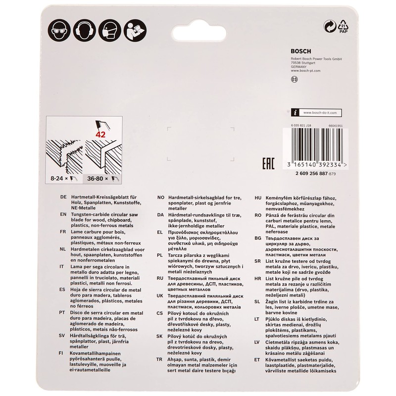 Bosch 2609256887 160 mm Circular Saw Blade Special