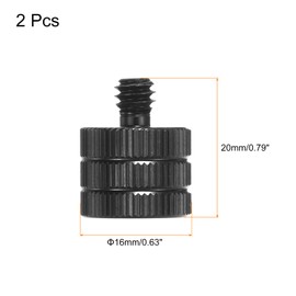 MECCANIXITY 2PCS Mic Stand Adapter, M12 Female to 1/4 Male Screw Thread Adapter for Microphone Stand Mount to Camera Tripod Adapter