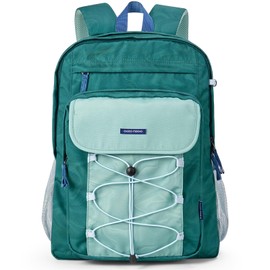 Choco Mocha School Backpack for Teen Girls Boys Travel Backpack for Girls Middle School lightweight Large Bookbag 17 Inches,Navy Green