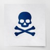 Transparent Decal Stickers Of Crossbones Death Skull Danger Poison (Navy