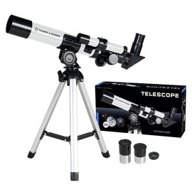The Thames & Kosmos Telescope Essential STEM Tool | Childrens Refractor Telescope with 100x Magnification & Built-in Compass | Classic Scientific Device for Astronomical & Terrestrial Observations