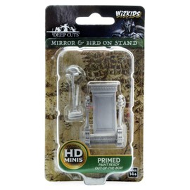 WizKids Deep Cuts Unpainted Miniatures Terrain: Wave 5: Mirror & Bird on Stand