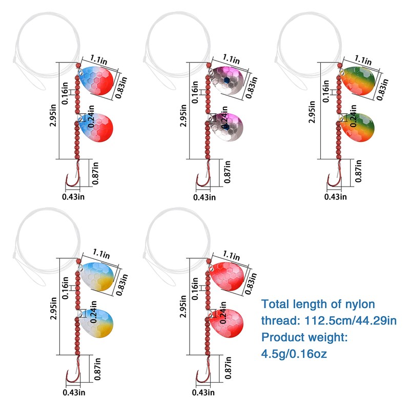 Walleye Spinner Rig Kit, 10 Pack Crawler Harness Walleye Live