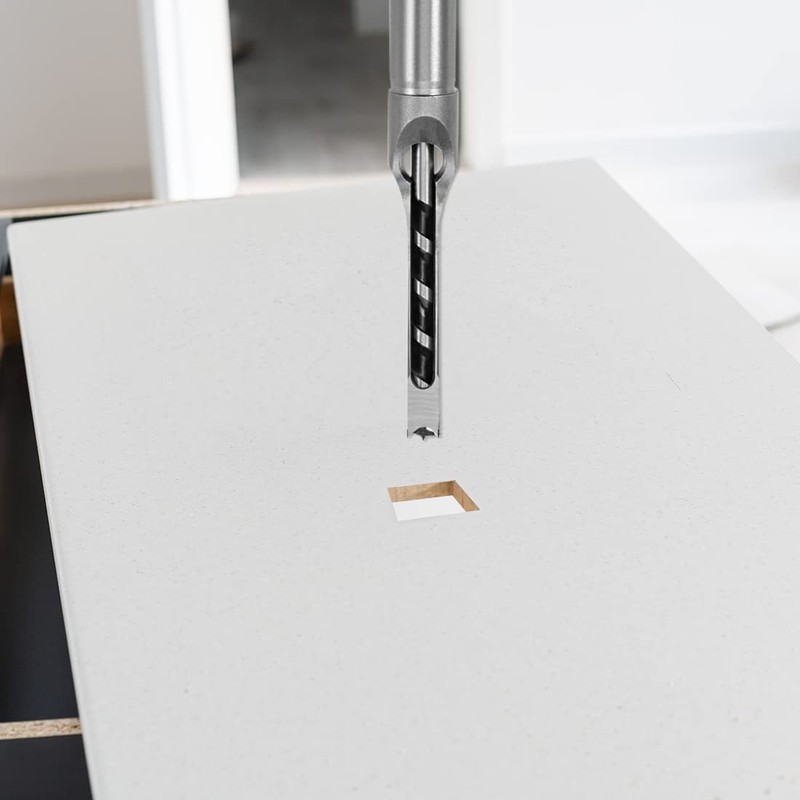 sourcing map Square Hole Drill Bit, 3/8" High-Carbon Steel Hollow