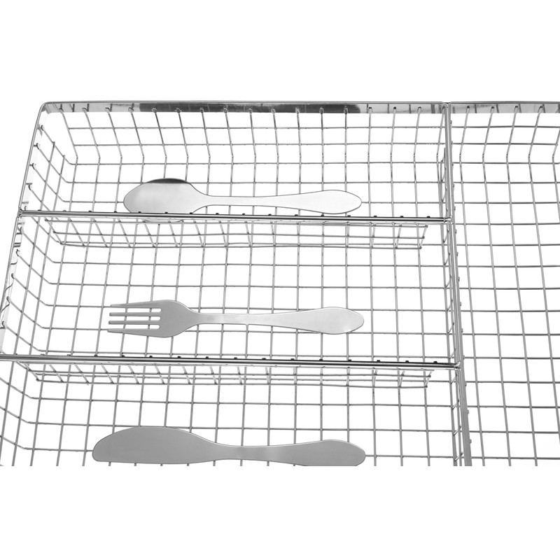 Premier Housewares Cutlery Design Cutlery Tray - Chrome