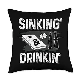 Funny Cornhole Beer-Lover Cornhole Board Cornhole Player Throw Pillow