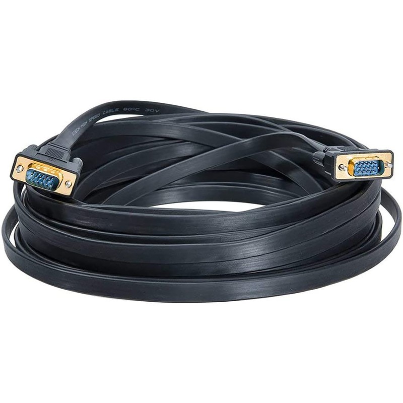 DTech Ultra Thin VGA Cable 15 m 15-Pin Male to