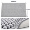 Grey Chenille Bath Mat Water Absorbent Non-Slip Rug – Soft