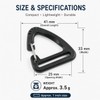 20Pcs Plastic Carabiner Clips, 1 Inch, Black Triangle Snap Hooks