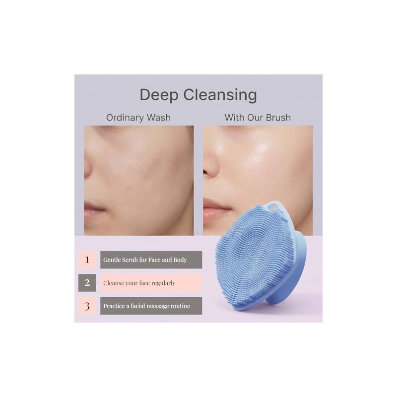 Silicone Face Scrubber, Compact Lightweight Accessory for Travel and Daily