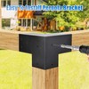 AXWHYS 4x4 Pergola Brackets(Actual:3.5"x3.5") 3 Way Right Angle Corner Bracket,