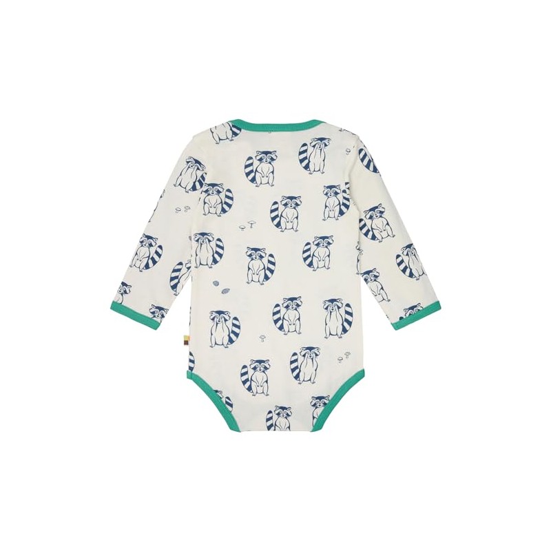Long-Sleeved Organic Cotton Bodysuit with Print, GOTS Certified, Ultramarine