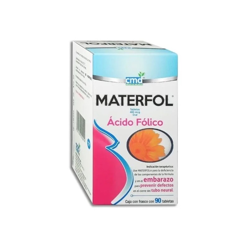 Materfol Ácido Fólico Frasco Tabletas Cmd Sabor