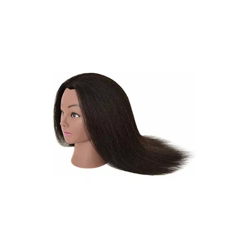 FUAI Maniqui Cabeza Cabello Natural Negro 55 Cm Coloración Fuai