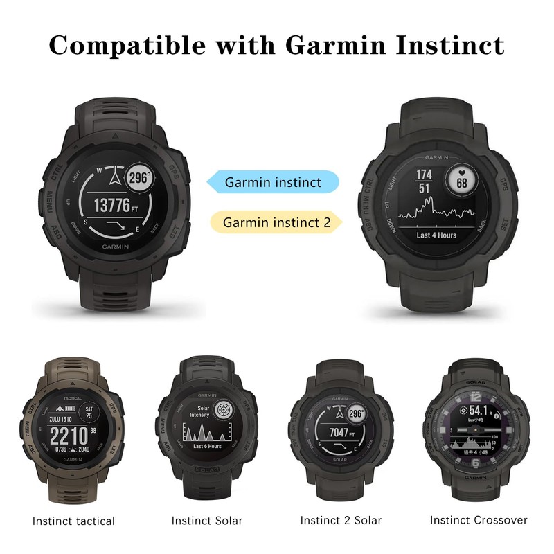 HQzon 22mm Elastic Nylon Band Compatible with Garmin Instinct 1/2/3