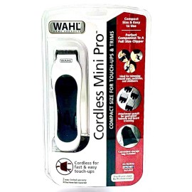 WAHL Cordless Razor Mini Pro Travel Clippers Haircut & Trim 14 pcs Kit Black