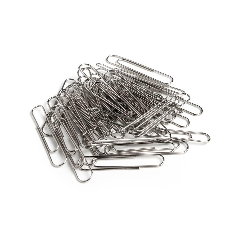 Alevar 100 Steel Paper Clips 50mm No.5 Large Office Clips
