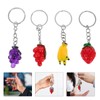 TENDYCOCO Cute Small 10 Piece Fruit Key Chain Key Ring