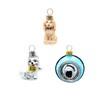 Oberfränkische Glas Christmas Tree Decorations Dog & Cat Mini Set