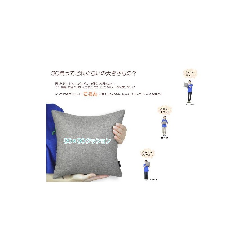 fabrizm 1435-bk Cushion Cover, Made in Japan, 11.8 x 11.8
