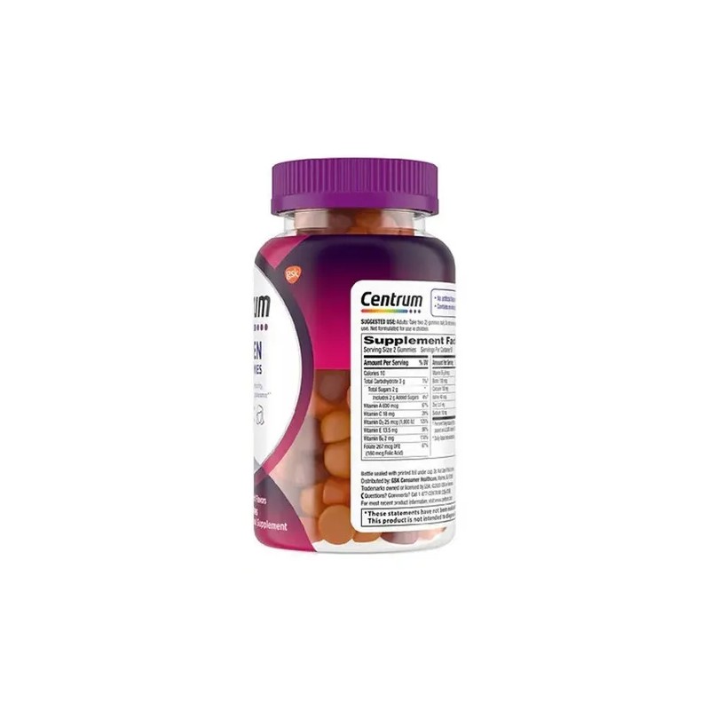 Multivitaminico Centrum Para Mujer Sabor Frutas 100 Gomitas