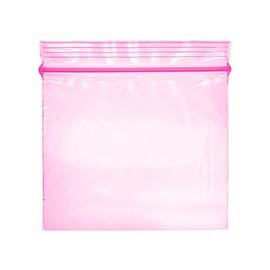 Grip Seal Bags Zip Lock Bags Resealable Plastic Bags Baggies (50x50 mm (300 Pcs), Pink)