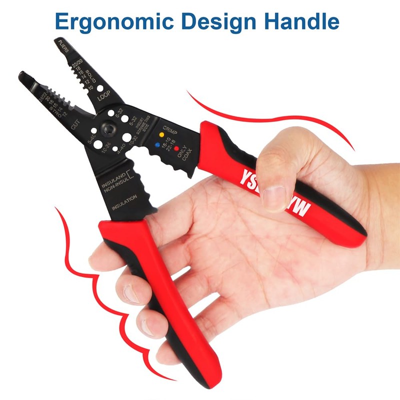 YsDiYxYw Wire Stripper, 3rd Generation Wire CrimpingTool, 8IN Professional Wire