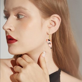 Vavhoo Aesthetic Funny Cute Animal Cat Vavhoo Dangle Earrings for Women Cartoon Kitten Drop Earring Party Jewelry Gifts Lover Birthday Gifts Party Favors (Color)