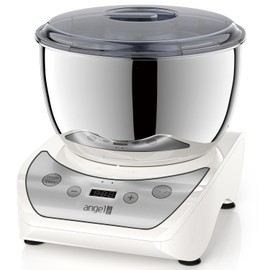 Mini Angel Electric Dough Maker with Ferment Function, 5.5QT Dough Mixer Machine with 304 Stainless Steel Bowl, Face-up Touch Panel, Household Flour Kneading Machine for Pizza Bread, White