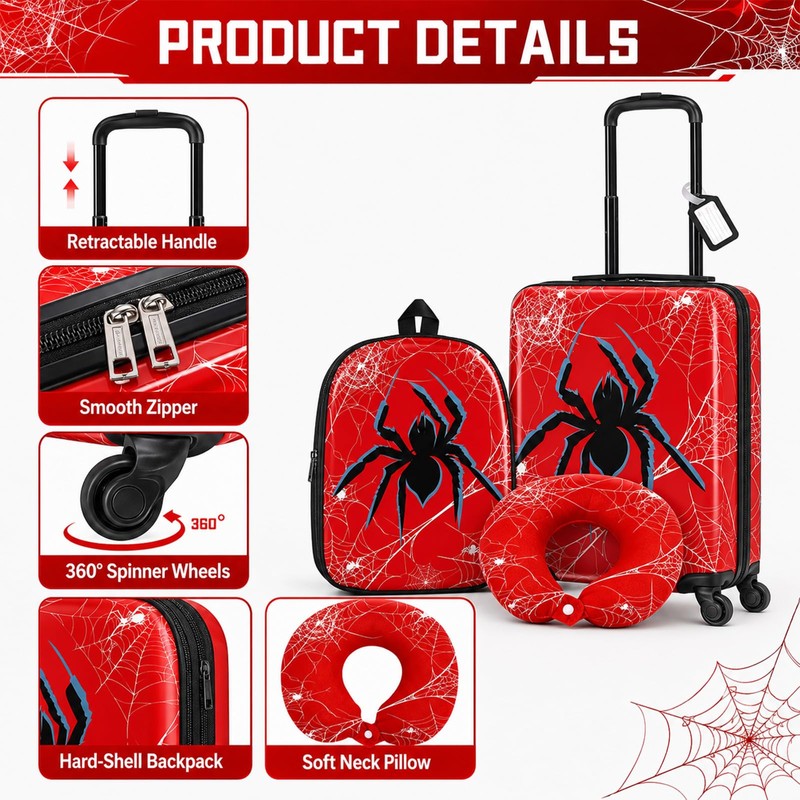Sanwuta Luggage Sets, 4 Pack, 16 Inch Carry on Rolling