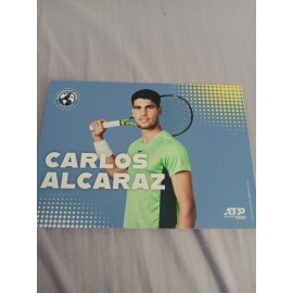 2024 ATP CINCINNATI OPEN 5X7 TENNIS CARD CARLOS ALCARAZ NO 3 RANK
