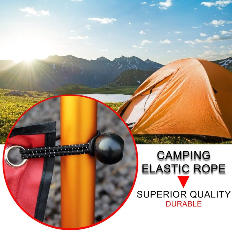 Voyzdx Cuerda Elastica con Bola para Lonas Toldos Carpas 25
