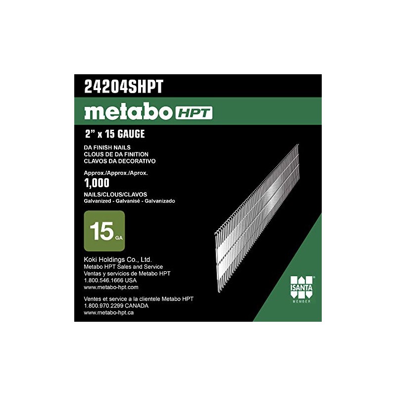 Metabo HPT Finish Nails | 2" x 15 Gauge |