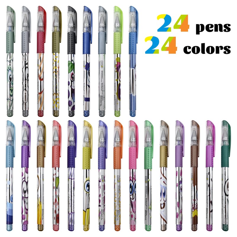 Scentos 24-Pack Scented Metallic Gel Pens for Kids – Non-Toxic