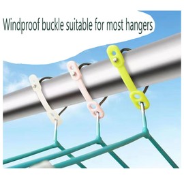 60 Windproof Buckles: 30 Silicone Windproof Buckles with Strong Toughness and Anti Slip Silicone Fixing Buckles, 30 Transparent Plastic Steel Pipe Windproof Buckles for Fixing and Separating Clothes.