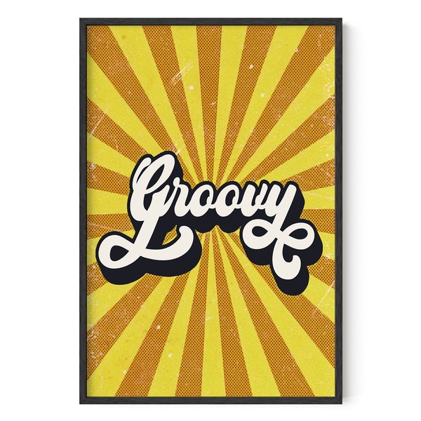 HAUS AND HUES Groovy Hippie Poster - Retro 70s Indie