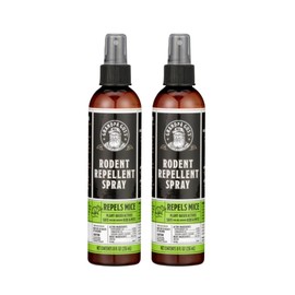 Grandpa Gus's Mouse Repellent Spray, Peppermint & Cinnamon Oil Formula, Repels Mice & Rats from Nesting, Chewing in Homes/RV, Boat/Car, Storage & Wiring, 8 fl oz (2 Bottles) | Grandpa Gus's
